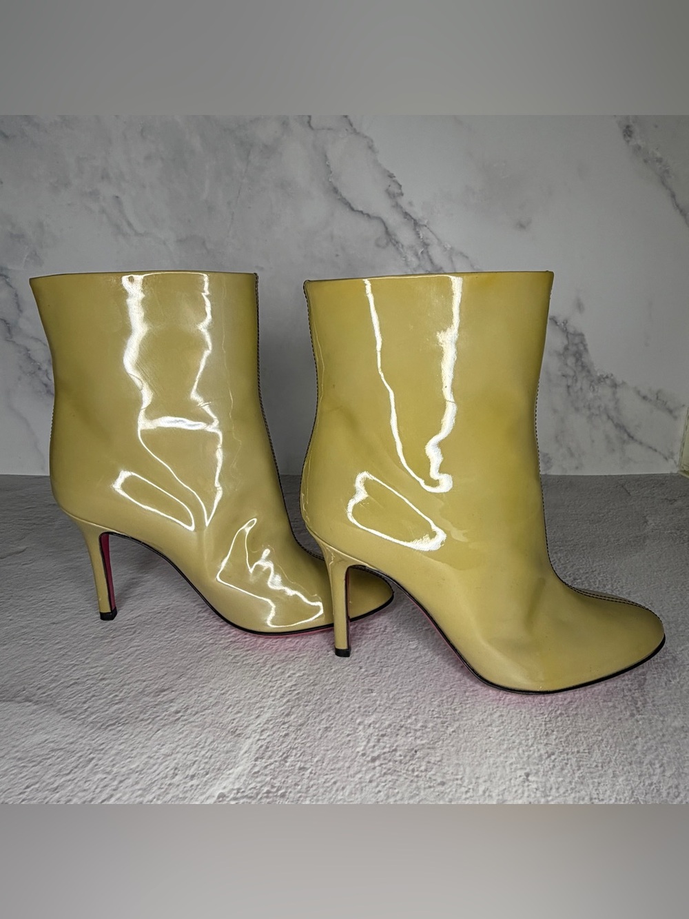 Dolce & Gabbana Olive Green Leather Ankle Boots Pink Sole EU 36 | Full Inclusion - Picture 7 of 10